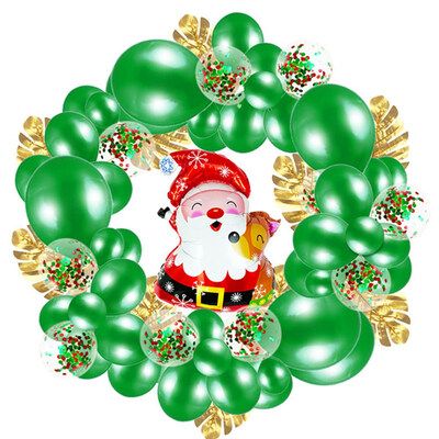 

Creative 1 Set Diy Merry Christmas Santa Claus Foil Balloons Set For Xmas Christmas Party Home Decoration