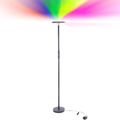 

Gobestart RGB LED Floor Lamp Dimmable Light Remote Control Via Android And IOS APP