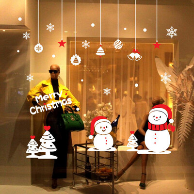

〖Follure〗Vinyl Removable 3D Wall Sticker Christmas Snowman Decals Wall Decal Sticker