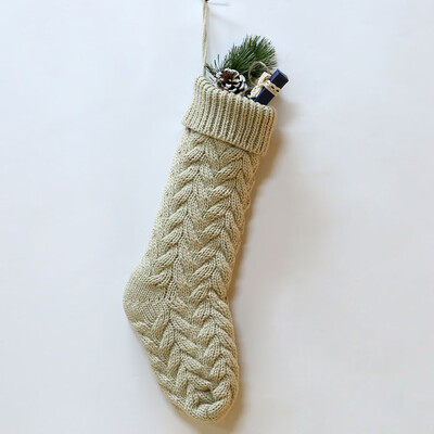 

Gobestart Christmas Knitting Stockings Sack Gift Filler Decoration Sock