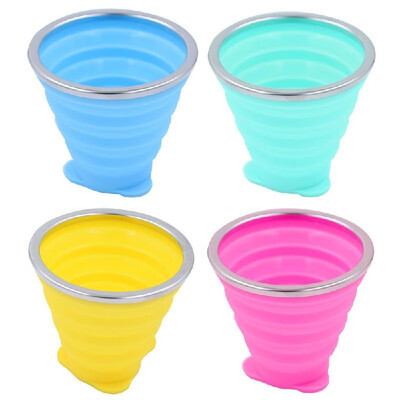 

Silicone Collapsible Travel Cup Camping Folding Cup with Lidst Retractable Large Capacity Portable Outdoor Carrying Multi-function