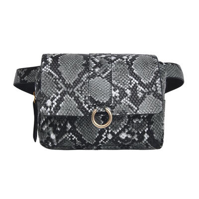 

Snake Print Small Waist Bags Women PU Leather Serpentine Fanny Chest Packs