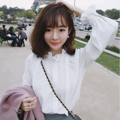 

Starmoon Women Ladies With Long Sleeves Court Style Sweet Lace Blouse