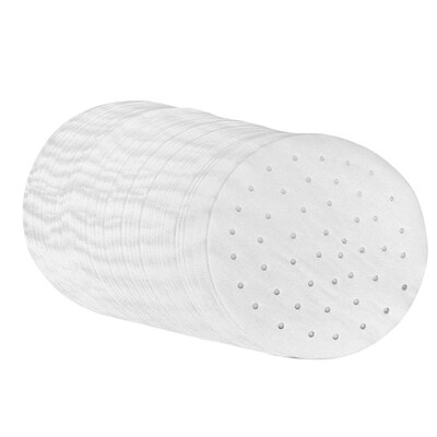 

100pcs Disposable Steamer Paper Round Non Stick Kitchen Cooking Dim Sum Pastry Baking Perforated Oilpaper