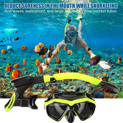 

Greensen TUO Anti-fog Diving Mask Snorkel Set Full Dry Tube Underwater Swimming Equipment