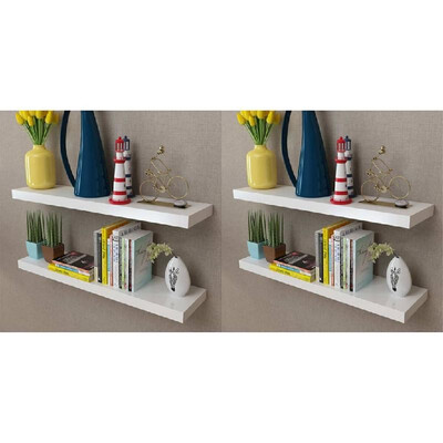 

Wall Shelves 4 pcs White 315"