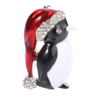 

Gift Rhinestone Hot Sale 422CM Cute Oil Penguin Christmas Penguin Brooch Pin Hot Christmas Brooch