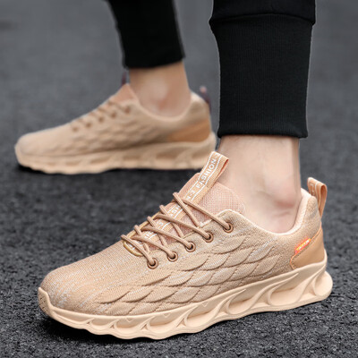 

Sports shoes mens breathable mens shoes flying woven shoes mens tide shoes fish scale net shoes mens running shoes
