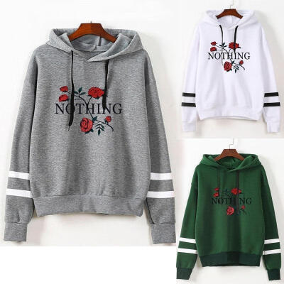 

Womens Long Sleeve Hoodie Sweatshirt Jumper Hooded Pullover Tops Blouse Coat