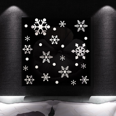 

Tailored Gold Silver Snowflake Christmas Wall Sticker Home Decoration Mirror Sticker