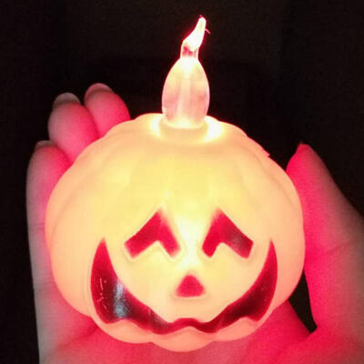 

12Pcs Colorful Xmas Holiday LED Little Pumpkin Skull Head Night Light Decorative Candle Lamp Nightlight Great Gift