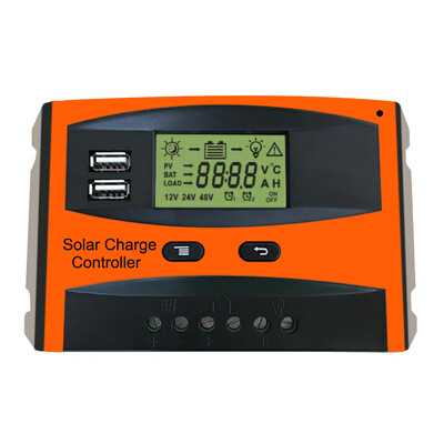 

20A PWM Solar Controller Automatic Identification Solar Panel Battery Light Regulator Dual USB Charge Humiture Sense
