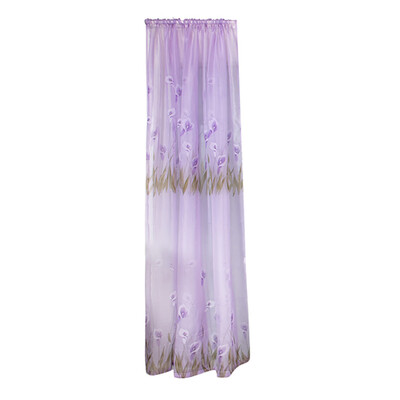

Toponeto Leaves Curtain Tulle Window Treatment Voile Drape Valance 1 Panel Fabric
