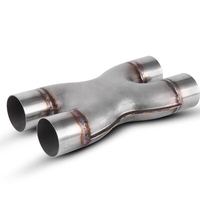 

Crossover X Pipe Tail Exhaust Tip Dual 25" Inlet2 12 Outlet 12"inch Long SS