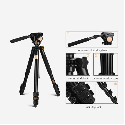 

Andoer 70inch Professional Heavy Duty Aluminum Alloy Video Camera Tripod with Fluid Drag Head for Canon Nikon Sony DSLR Camera Cam