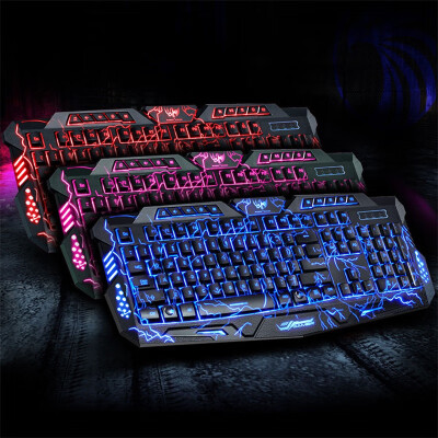 

Bilingual Russian English Gaming Keyboard 3 Backlight Keyboard USB