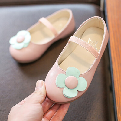 

Children Infant Kids Girls Flower Leather Princess Single Casual Shoes