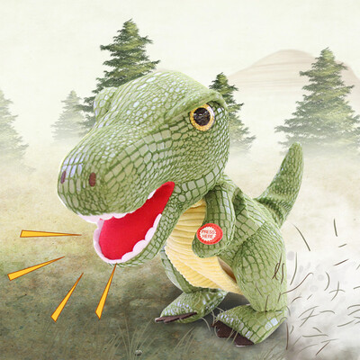 

YIWULAPlush Electronic Roaring Dinosaur Stand Walk Interactive Robot Kids Toy Gifts