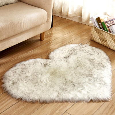 

Siaonvr Wool Imitation Sheepskin Rugs Faux Fur Non Slip Bedroom Shaggy Carpet Mats