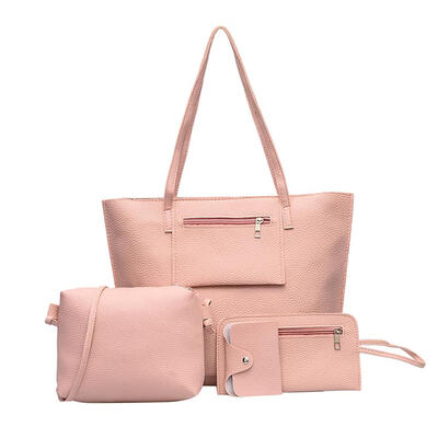 

4pcsset Litchi Pattern Shoulder Handbags Clutch Women Totes Card Holder