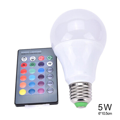 

35W E27 rgb led high power led lamp night light Lamp Led 16 Colors 24 key Remote Control IR For christmas holiday night light