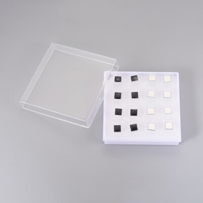 

Plastic Stud Earrings with Ear Nuts Enamel Square Black & White 65x65x1mm Pin 1mm 8pairsbox