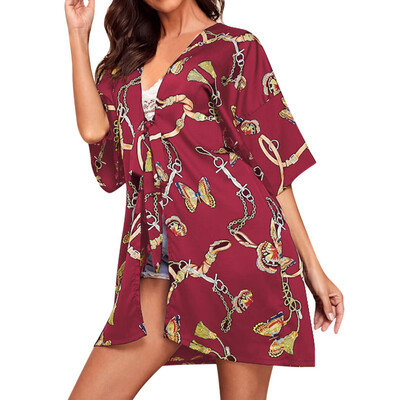 

Toponeto Women Butterfly Prints Open Cape Casual Coat Blouse kimono Jacket Cardigan