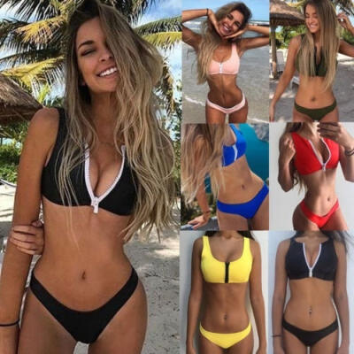 

2018 Fashion Women Bikini Set Bandage Push-Up Padded Swimwear Swimsuit Bathing Brazilian USA