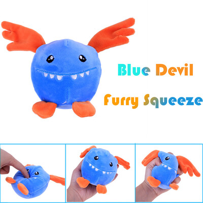 

Gotoamei Furry Blue Devil Foamed Stuffed Slow Rising Squeeze Keychain Stress Reliever Toy