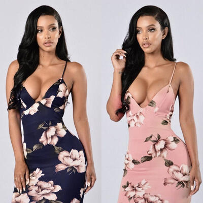 

Summer Women Sleeveless Bodycon Casual Party Evening Cocktail Short Mini Dress
