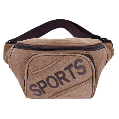 

Tailored Men Canvas Pockets Women Messenger Bag Outdoor Sports Bag Mobile Phone Bag