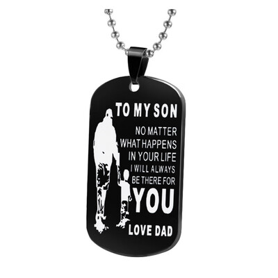 

Dog Tags Pendant Necklace Family Jewelry To My Son Daughter We Love You Love Dad Mom Necklace Military Army Cards
