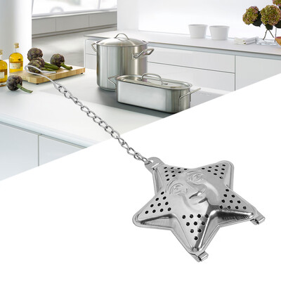 

Loose tea infusersCute Stainless Steel Loose Tea Infuser Leaf Strainer Filter Diffuser Herbal Spice Star Chain