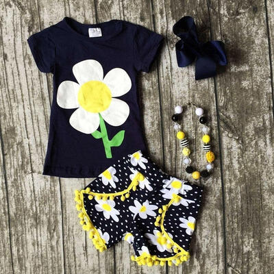 

2PCS Newest Fashion Baby Kids Girls Outfits T-shirtShorts Casual Clothes Set