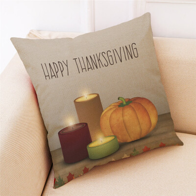 

Tailored Happy Thanksgiving Day Pillowcase Gifts Pillow Cover Home Decoration 18x18Inch