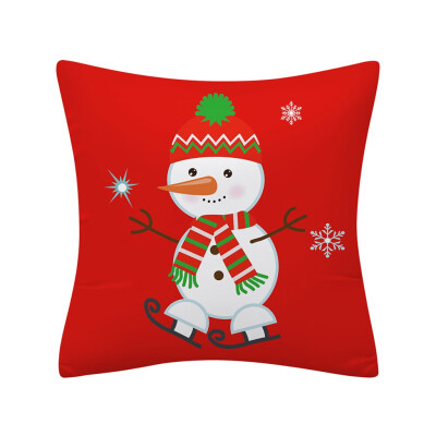 

Siaonvr Christmas Pillow Case Glitter Polyester Sofa Throw Cushion Cover Home Decor