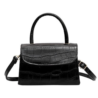 

Solid Color Stone Pattern Shoulder Handbags Women Leather Crossbody Bags