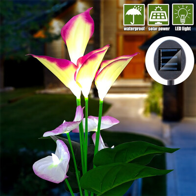 

〖Follure〗Solar Garden Lights Multi-Color Calla lily Flower Light Outdoor Decoration