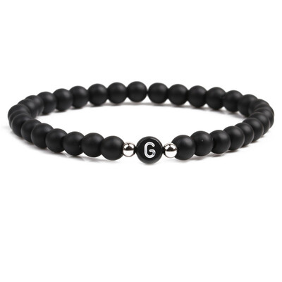 

Personalized A-Z Initial Beads Elasticity Bracelets Bangles For Women Valentines Day Gift Yoga Energy Jewelry Latest