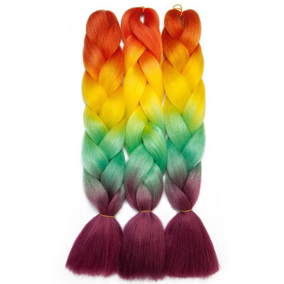 

3 Packs Braiding Hair Ombre for crochet Hair Weave with Synthetic&Twist Braiding Hair Extensions