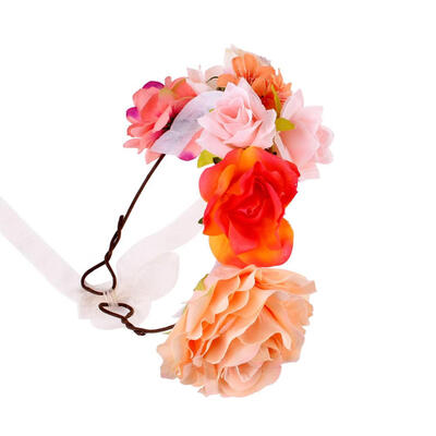 

Kids Flower Headband Elastic Garlands Valentine Festival Photography Prop