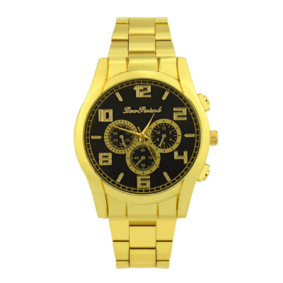 

Gobestart Men Luxury Fashion Military Stainless Steel Analog Quartz Wrist Watch