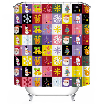 

Gobestart Custom Merry Christmas Fabric Waterproof Bathroom Shower Curtain 60 x 72