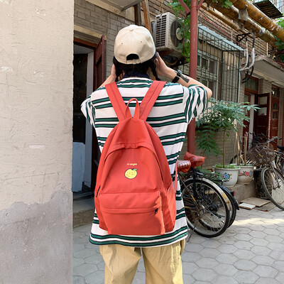 

Junior high school schoolbag girl Korean version Senior high school simple large capacity backpack lady shoulder bag lady ins styl