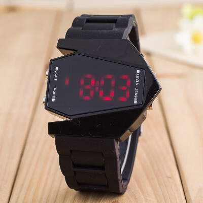 

Personality fashion multi-function LED watch macarons men&women luminous table Korean version of the aircraft head s