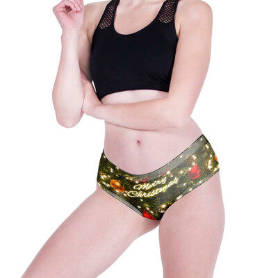

Toponeto Ladies Hipsters Panties Christmas Themed Women Panties Christmas print Underwear