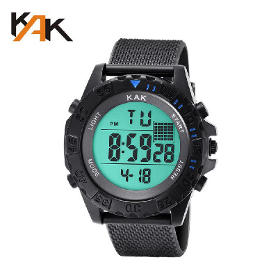 

KAK Fashion Outdoor Sports Clock Climbing Hiking Wristwatch Multi-Functional Big Dial Casual Waterproof Electronic Watch