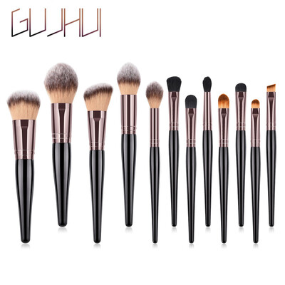 

〖Follure〗12PCS Wooden Foundation Cosmetic Eyebrow Eyeshadow Brush Makeup Brush Sets Tools