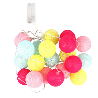 

〖Follure〗3Meters 20 Cotton Ball String Lights Fairy Hanging Wedding Bedroom Living Room