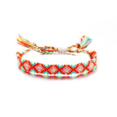 

1Pc Vintage Multicolor Bohemian Woven Cotton Handmade Bracelet Anklet For Women Men Rattan Friendship Bestfriend Bracelet Charms